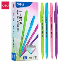  Bir martalik sharikli qalam Deli Think  0 7 mm  kok (Art. - Q1-C) Col. turli xil - 
