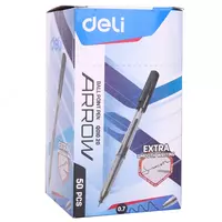   Sharik qalam Deli Arrow  0 7 mm  qora (Art. - 01020-WQ) Shaffof