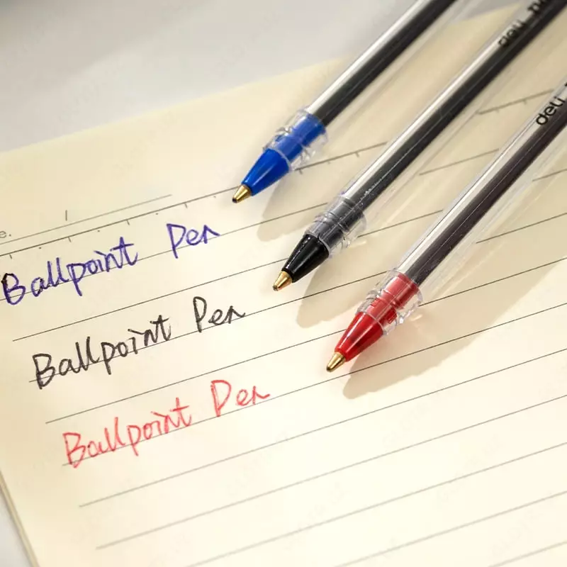   Шариковая ручка Deli EQ4-MT  1.0 мм  3 цв  уп. 10 шт. (Арт.- Q4-MT) Цв. ассорти