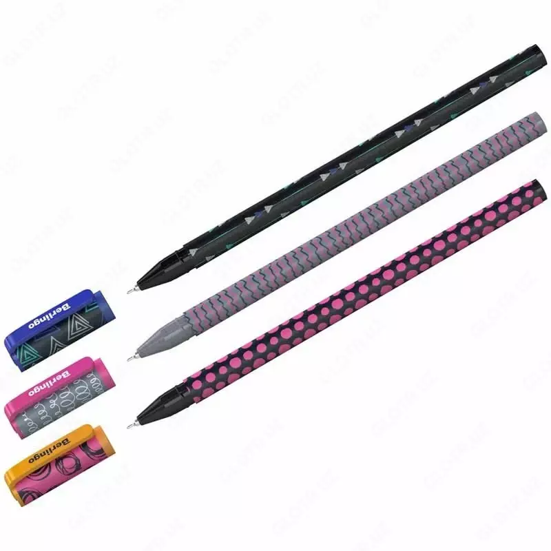 Sharikli qalam Berlingo Funline. Fantaziya  0 7 mm  kok (Art.- CBp_07276) Pol. turli xil