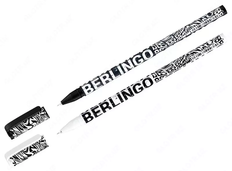 Шариковая ручка Berlingo Monochrome  0.7 мм  синяя (Арт.- CBp_07S01) Черная/белая