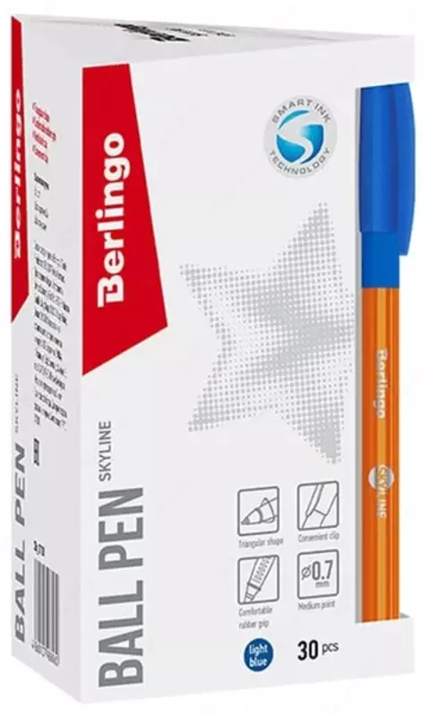   Sharikli ruchka Berlingo Skyline  0 7 mm  ochiq/kok  tutqich  igna toldirish (Art.- CBp_07130) Toq sariq/kok