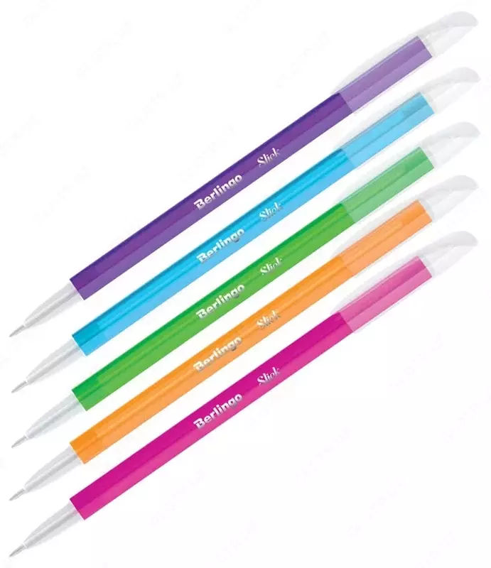 Sharikli qalam Berlingo Slick  0 7 mm  kok  igna bilan toldirish (Art.- CBp_07772) Col. turli xil