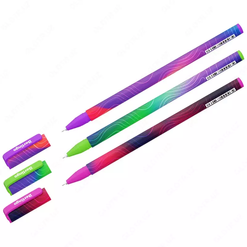 Шариковая ручка Berlingo Terrain  0.7 мм  синяя  игольчатый стержень (Арт.- CBp_07S09S) Цв. ассорти