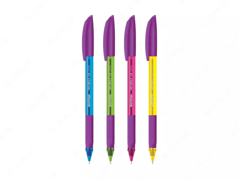 Шариковая ручка Berlingo Triangle 110 Color  0.7 мм  синяя  грип  игольчатый стержень (Арт.- CBp_07115) Цв. Ассорти