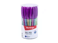  Шариковая ручка Berlingo Triangle 110 Color  0.7 мм  синяя  грип  игольчатый стержень (Арт.- CBp_07115) Цв. Ассорти Только в розницу