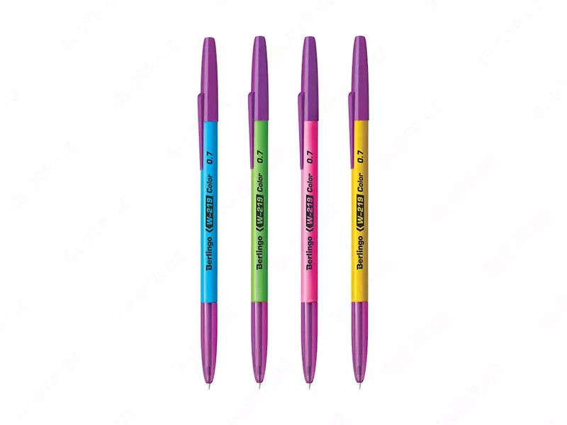 Шариковая ручка Berlingo W-219 Color  0.7 мм  синяя (Арт.- CBp_70912) Цв. ассорти