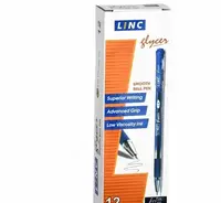  Шариковая ручка Linc Glycer  0.7 мм  черная  грип (Арт.- 1300RF-bk) Только в розницу