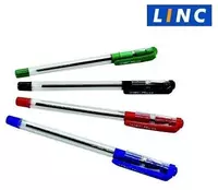 Шариковая ручка Linc Maxo  0.7 мм  красная (Арт.- 3010-rd) Прозрачная