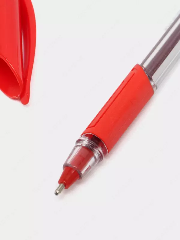  Sharikli ruchka Claro Trion Grip  1 0 mm  qizil  tutqich (Art. - 197-TON-rd) Shaffof - 