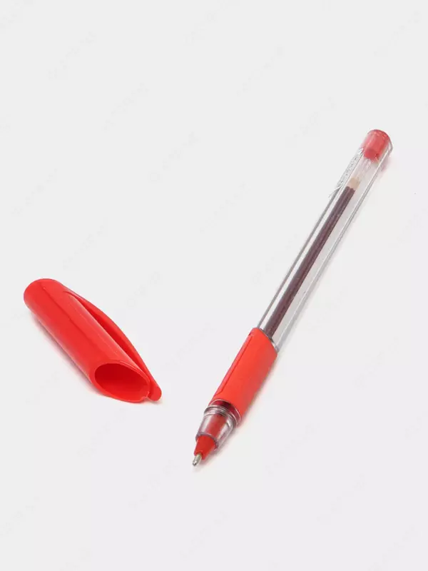   Sharikli ruchka Claro Trion Grip  1 0 mm  qizil  tutqich (Art. - 197-TON-rd) Shaffof