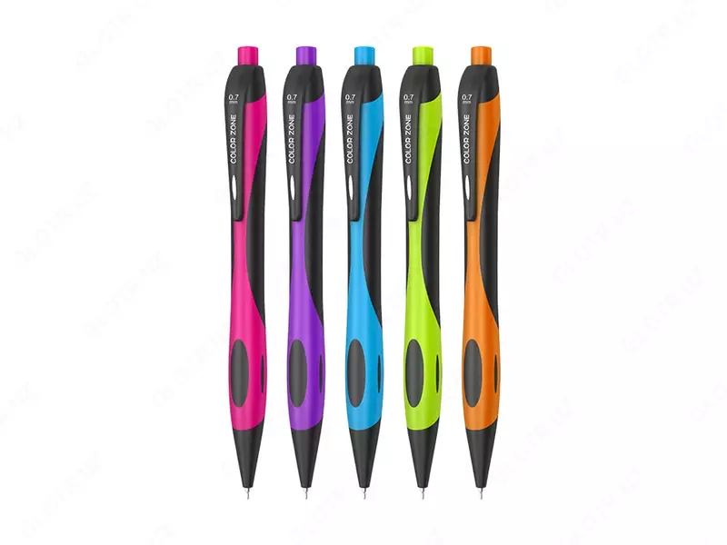 Avtomatik sharikli qalam Berlingo Rang zonasi  0 7 mm  kok (Art.- CBm_70950_1) Col. turli xil