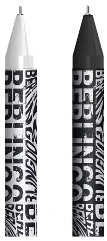  Шариковая автоматическая ручка Berlingo Monochrome  0.7 мм  синяя  грип  4 шт. (Арт.- CBm_07S01_4) Белая/черная - 