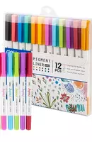  Kapillyar qalamlar toplami Deli Inspira  pigment  0 5 mm  12 rang. (m.- 302-EI) Pol. turli xil - 