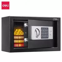 Офисный цифровой сейф Deli ET520  200 х 310 х 200 мм  код  2 засова (Арт. - 520-ET) Черный