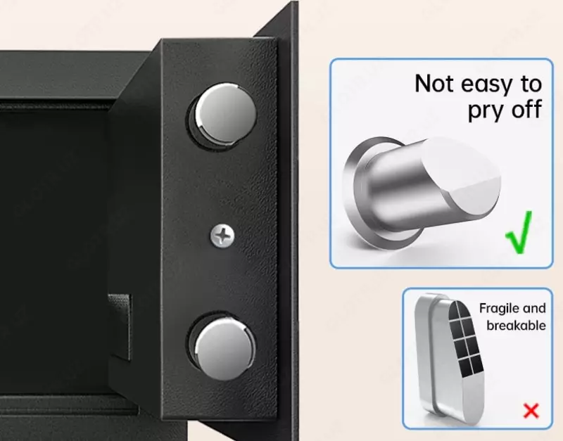  Офисный цифровой сейф Deli ET520  200 х 310 х 200 мм  код  2 засова (Арт. - 520-ET) Черный - 