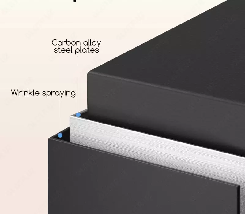   Офисный цифровой сейф Deli ET520  200 х 310 х 200 мм  код  2 засова (Арт. - 520-ET) Черный