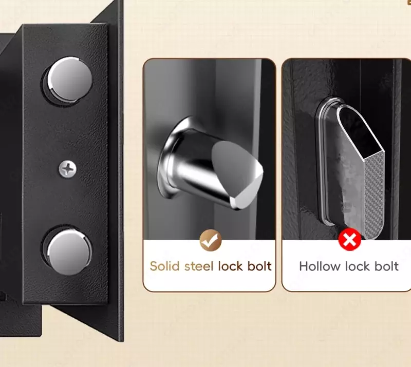   Ofis raqamli seyfi Deli 250 x 350 x 250 mm  kod  2 murvat (Art. - 33559-bk) Qora