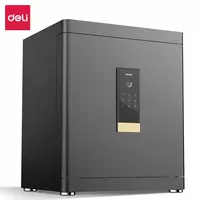 Deli sensorli panelli raqamli ofis seyfi 280 x 370 x 245 mm  kod  2 murvat  barmoq izi skaneri. barmoq (Art. - 4112) Qora