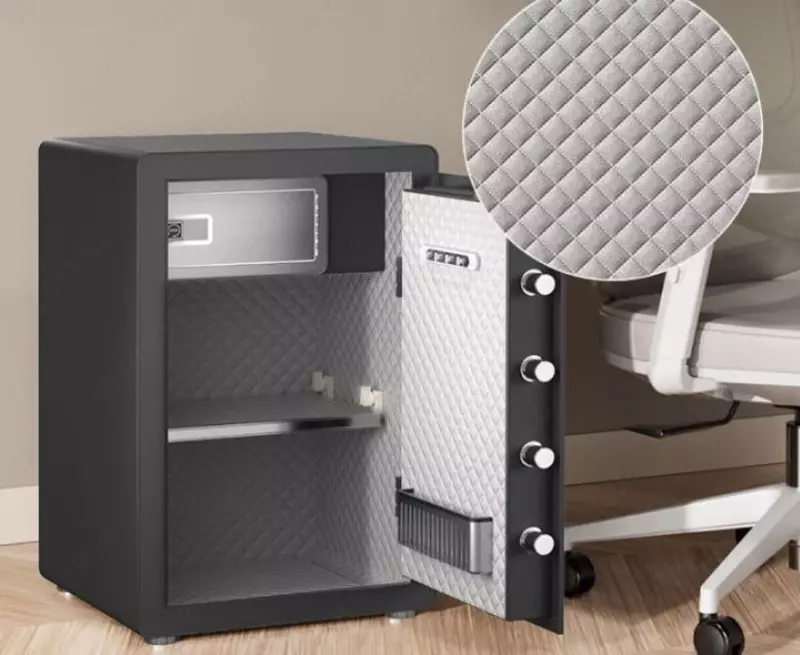   Deli ET571 sensorli panelli raqamli ofis seyfi  450 x 380 x 320 mm  kod  4 murvat  mato (Art. - 571-ET) Qora