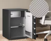   Deli ET571 sensorli panelli raqamli ofis seyfi  450 x 380 x 320 mm  kod  4 murvat  mato (Art. - 571-ET) Qora