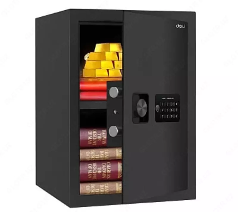 Ofis raqamli seyfi Deli ET535  500 x 350 x 330 mm  kod  2 murvat (Art. - 535-ET) Qora