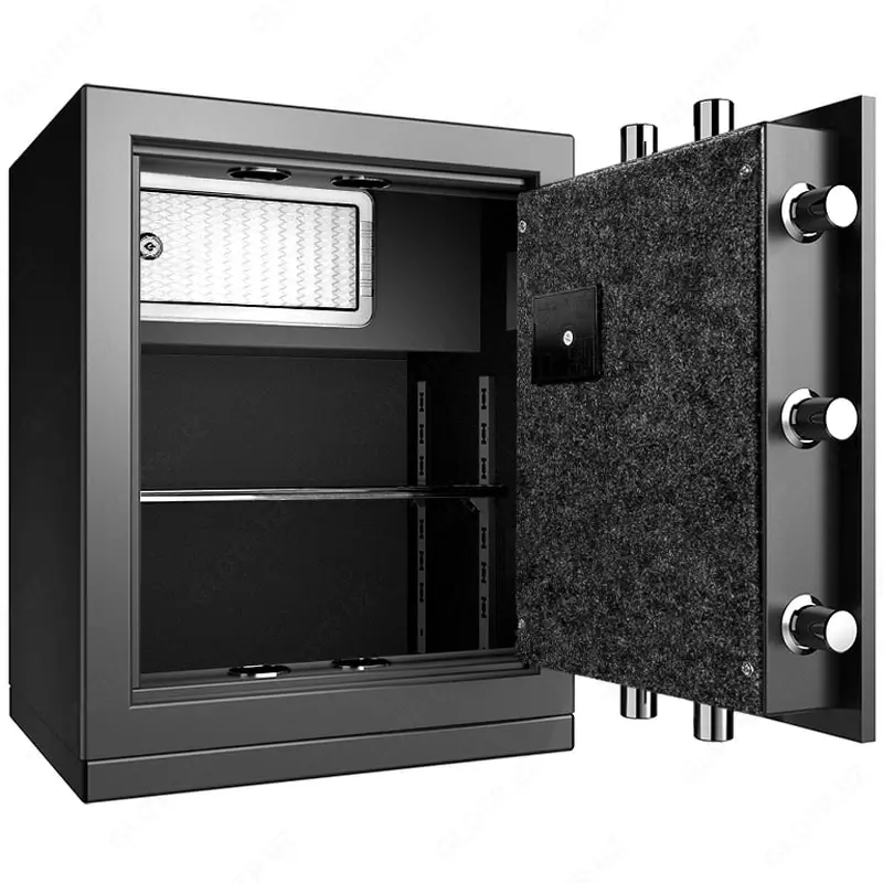  Офисный цифровой сейф Deli 595 х 410 х 340 мм  код  7 засовов (Арт. - 3654A) Темно/серый - 