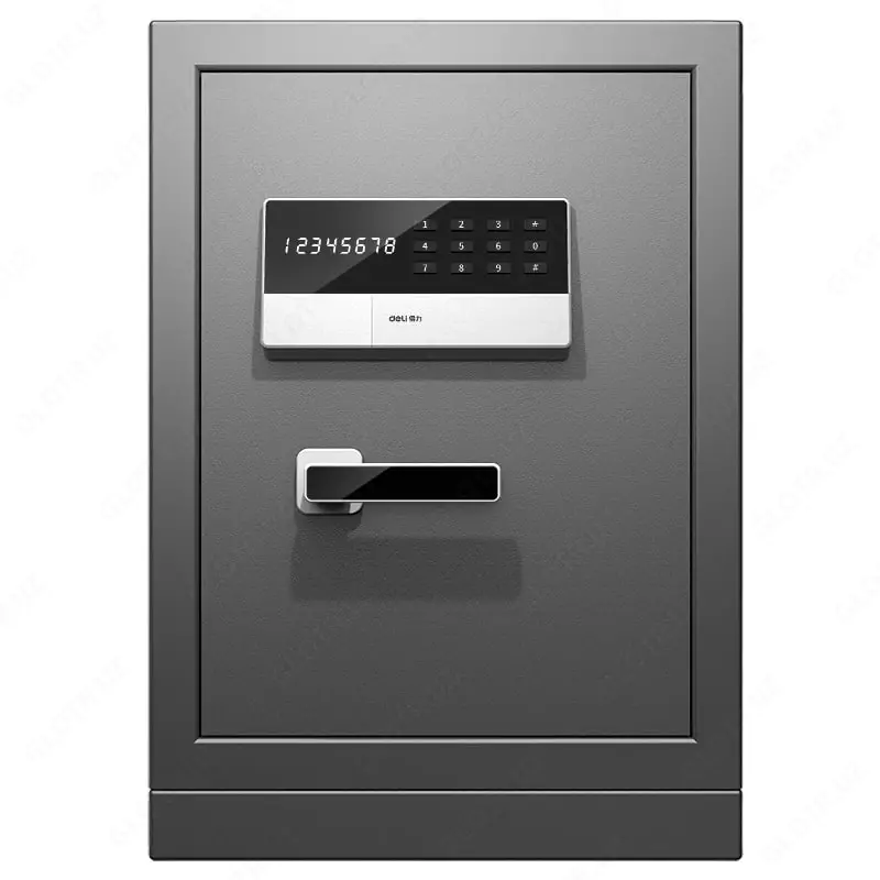   Офисный цифровой сейф Deli 595 х 410 х 340 мм  код  7 засовов (Арт. - 3654A) Темно/серый