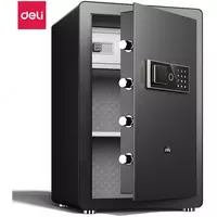 Deli ET572 sensorli panelli raqamli ofis seyfi  600 x 380 x 360 mm  kod  4 murvat  mato (Art. - 572-ET) Qora