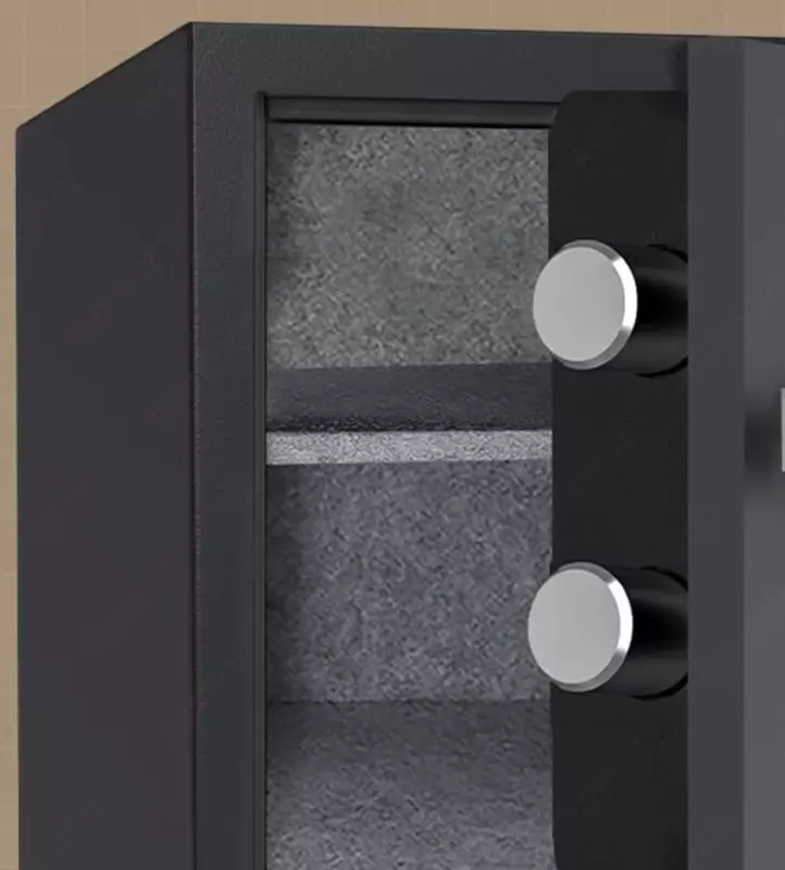  Ofis raqamli seyfi (olovga chidamli) Deli ET580  300 x 380 x 300 mm  kod  2 murvat  tutqich (Art. - 580-ET) Qora Chakana savdo