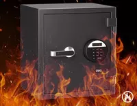  Ofis raqamli seyfi (olovga chidamli) Deli ET581  420 x 380 x 300 mm  kod  2 murvat  tutqich (Art. - 581-ET) Qora - 