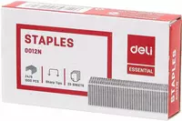 Набор канцелярских скоб для степлера № 24/6 Deli Essential  1000 шт  оцинк.  карт. уп. (Арт.- 0012N)