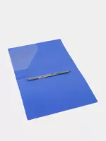  Пластиковая папка - скоросшиватель Deli А4  пружинный механизм  100 л.  500 мкм (Арт. - 39611bl) Синяя - 