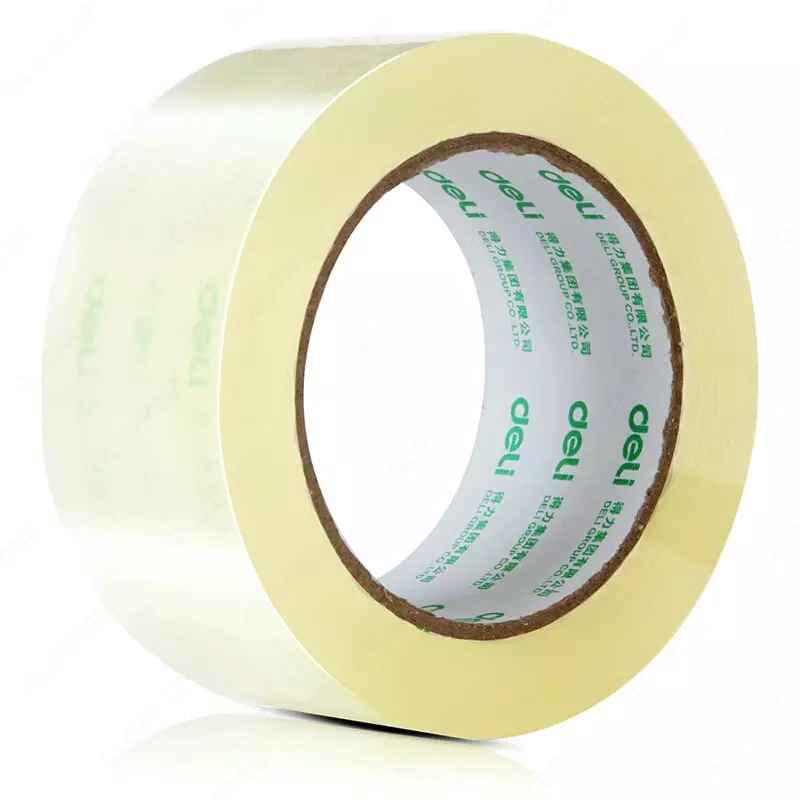 Yopishqoq ish yuritish lentasi Deli 48 mm x 100 m  bir tomonlama. (m. - 30205) Shaffof