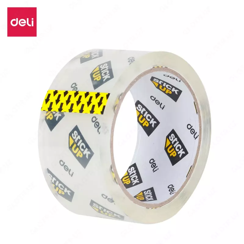 Клейкая канцелярская лента Deli Crystal Low Noise  48 мм х 50 м  одностор. (Арт. - 37661) Прозрачная