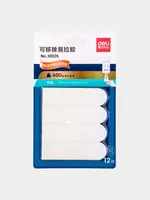 Упаковка клейких лент-полосок Deli 25 х 90 мм  двухстор.  12 шт. (Арт. - 30026) Белая