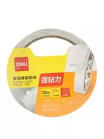 Yopishqoq universal lenta Deli 12 mm x 10 m  ikki tomonlama. (m. - 30409) Oq