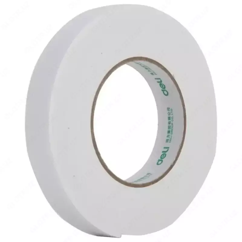  Yopishqoq universal lenta Deli 12 mm x 9 m  ikki tomonlama  paket. PE (Art. - 30405) Oq - 
