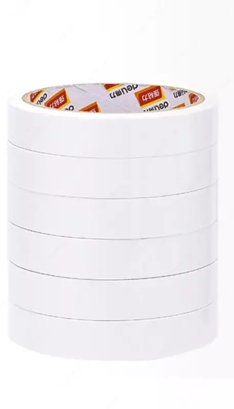 Yopishqoq universal lenta Deli 18 mm x 10 m  ikki tomonlama. (m. - 364-EA-16) Oq