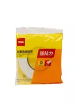 Yopishqoq universal lenta Deli 18 mm x 5 m  ikki tomonlama  paket. PE (Art. - 30411) Oq