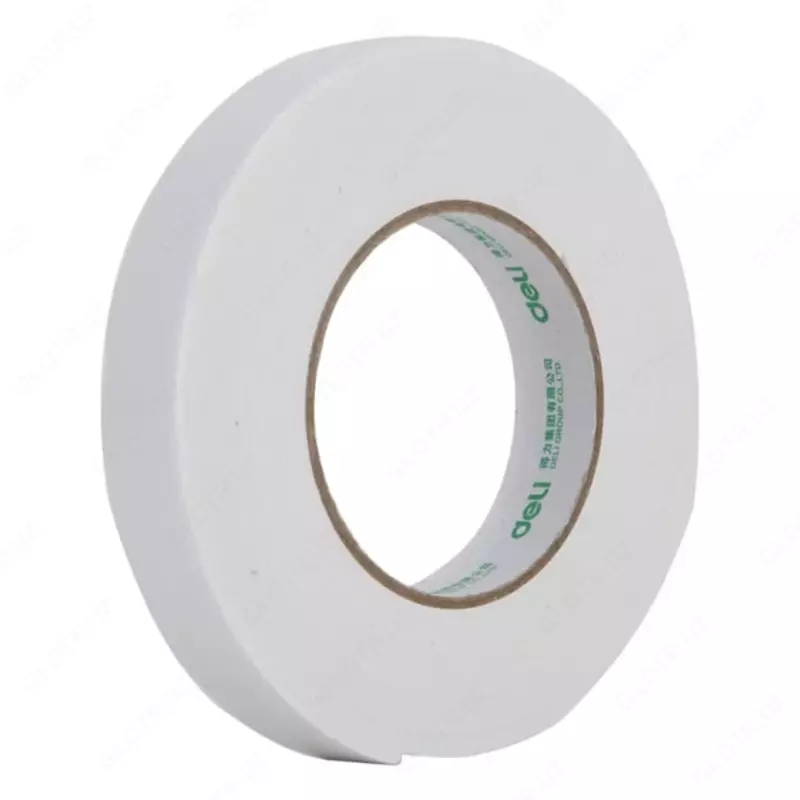  Yopishqoq universal lenta Deli 18 mm x 5 m  ikki tomonlama  paket. PE (Art. - 30411) Oq - 