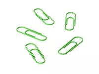  Упаковка цветных канцелярских скрепок Berlingo 28 мм  100 шт.  ПВХ уп. (Арт.- DBs_28100b) Зеленые - 