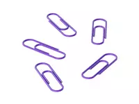  Упаковка цветных канцелярских скрепок Berlingo 28 мм  100 шт.  ПВХ уп. (Арт.- DBs_28100a) Фиолетовые - 