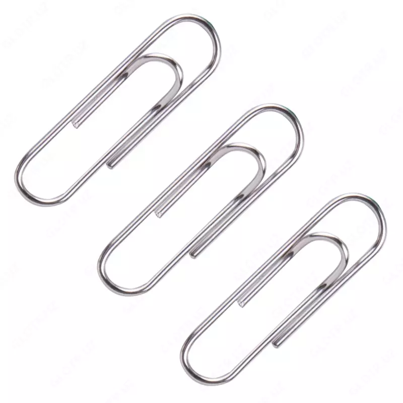  Упаковка канцелярских скрепок Deli Essential  29 мм  100 шт  никелир.  карт. уп. (Арт.- 0018) - 