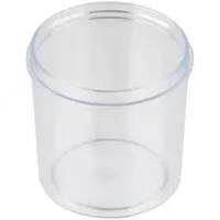   Магнитная пластиковая скрепочница Стамм  d 50 х 70 мм  карт. уп. (Арт. - ПС02) Черная/прозрачная