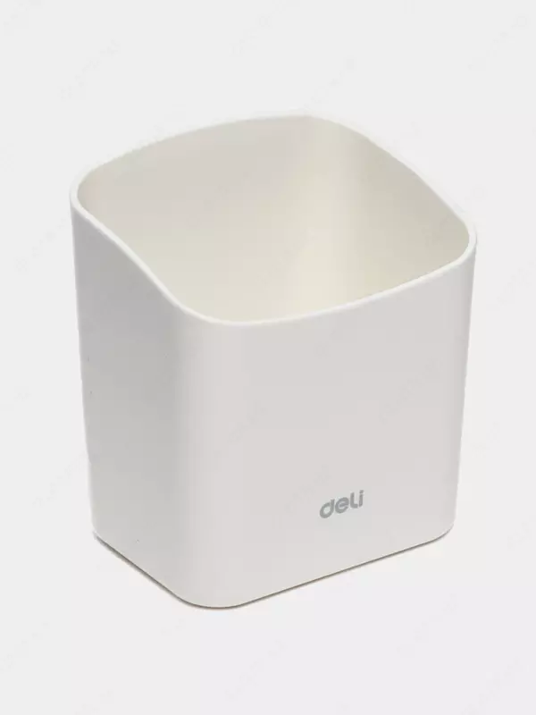 Markerlar uchun plastik stakan (oq taxta) Deli Clasic  77 x 57 x 88 mm  kartalar. paket (Art. - 330-EV-wt) Oq