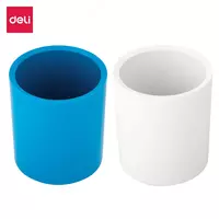 Круглый стакан для ручек Deli 1 секц.  пластик  d 85 x 95 мм  карт. уп. (Арт. - 9155) Ассортимент