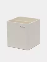  Пластиковый стакан для ручек Deli Nusign  2 секц.  84 x 84 x 86 мм  карт. уп. (Арт. - 011-NS-wt) Белый - 