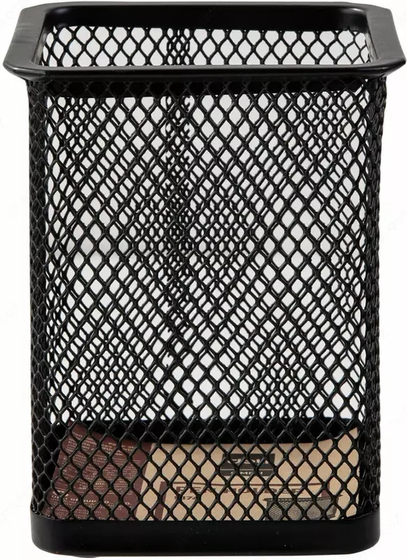 Прямоугольный стакан для ручек Deli 1 секц.  металл. сетка  900 x 800 х 800 мм  карт. уп. (Арт. - 9174) Черный