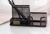  Stend - Deli yozuv asboblari uchun organizator 3 qism  metall. mash  215 × 75 × 53 mm  karta. oram (- 9175-modda) Qora - 